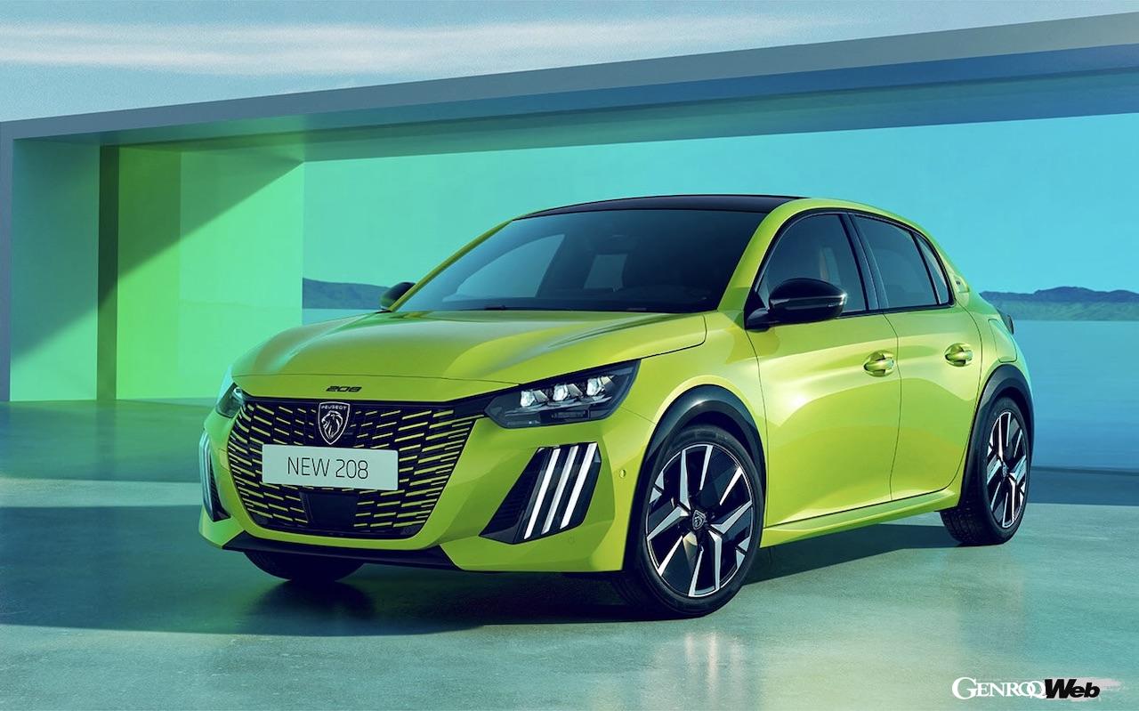 The new Peugeot 208 debuts with daytime running lights featuring a “three-claw” motif.