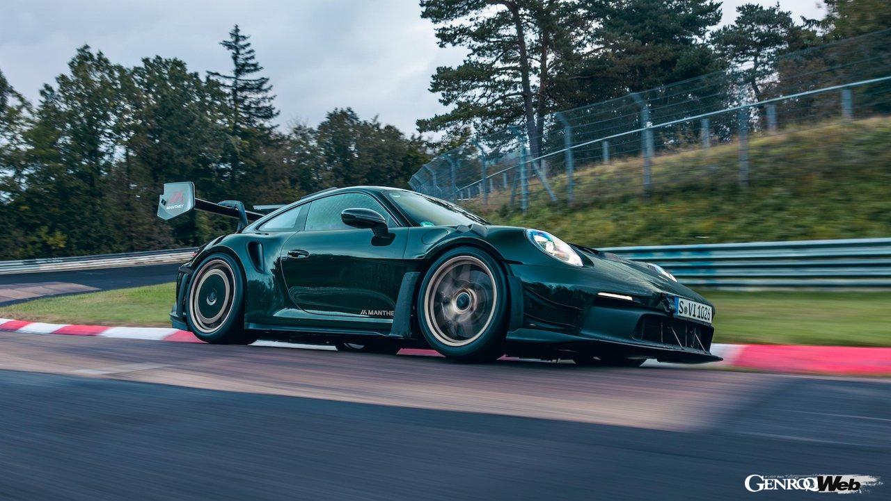 The Porsche 911 GT3 RS is powered by the Manthey Kit, delivering a whopping 1 ton of downforce.