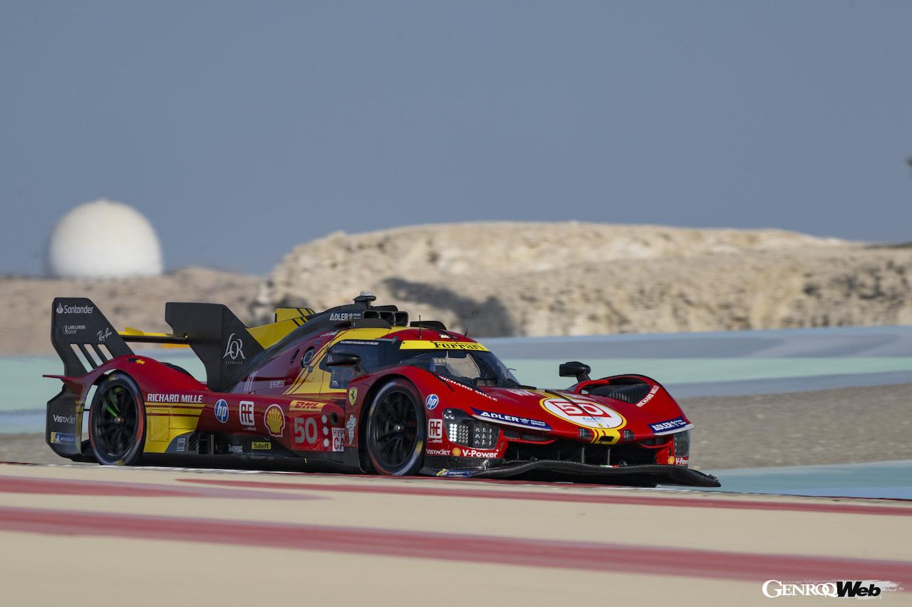 The Ferrari 499P finishes second in the final WEC race of the season, the Bahrain 8 Hours, but is demoted to 14th place due t