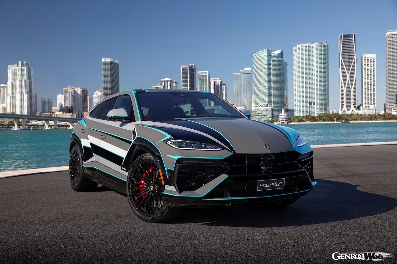 230 hours of paintwork! “Lamborghini Miami Inspired Urus SE” unveiled in a “special Miami-inspired color