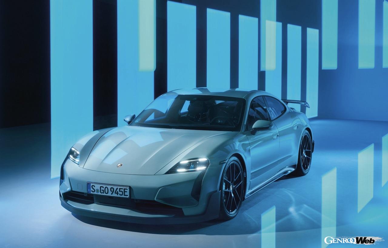 What are the various updates made to the Porsche Taycan Turbo GT, which has achieved power exceeding 1100 PS?