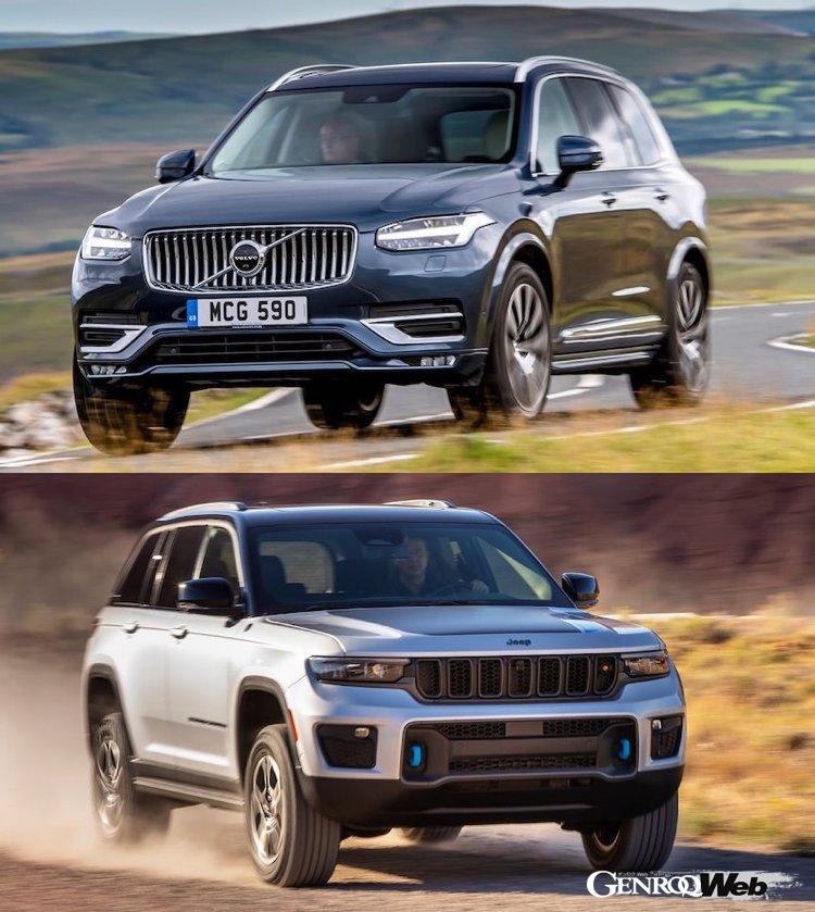 Comparing the specs of the luxury large SUV “Jeep Grand Cherokee” and “Volvo XC90” “Both cost l