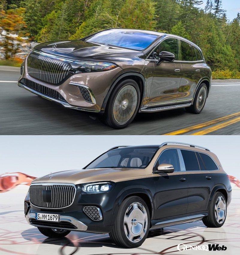 Comparing the specs of the Mercedes-Maybach brand’s SUVs, the EV “EQS” and the engine-powered “GLS