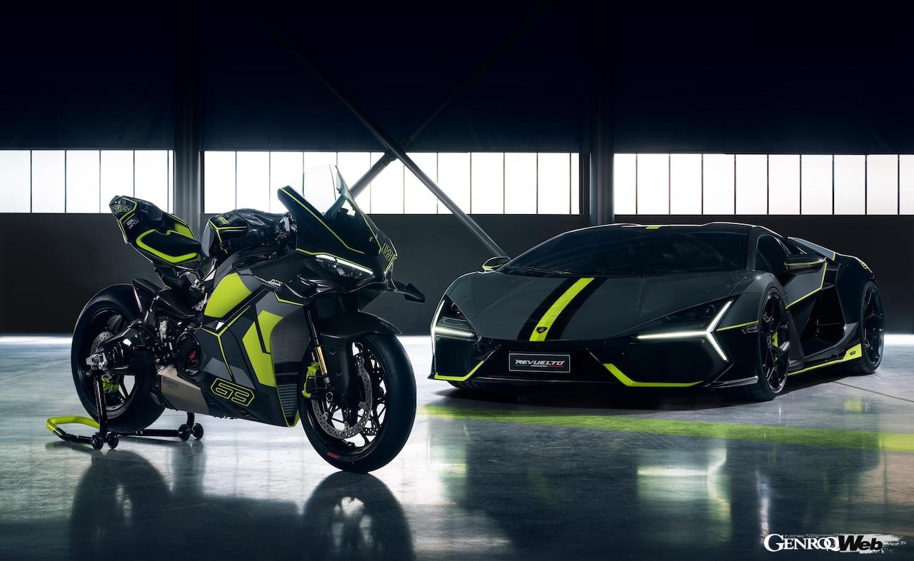The third collaboration, the “Revelto”-inspired “Ducati Panigale V4 Lamborghini,” will be released in