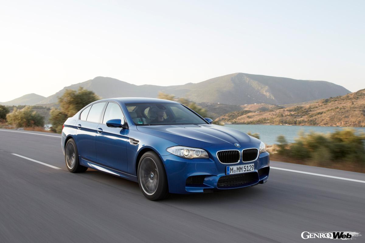 Looking back at the fifth-generation M5, the first turbocharged car to reach 600 horsepower [BMW M History]