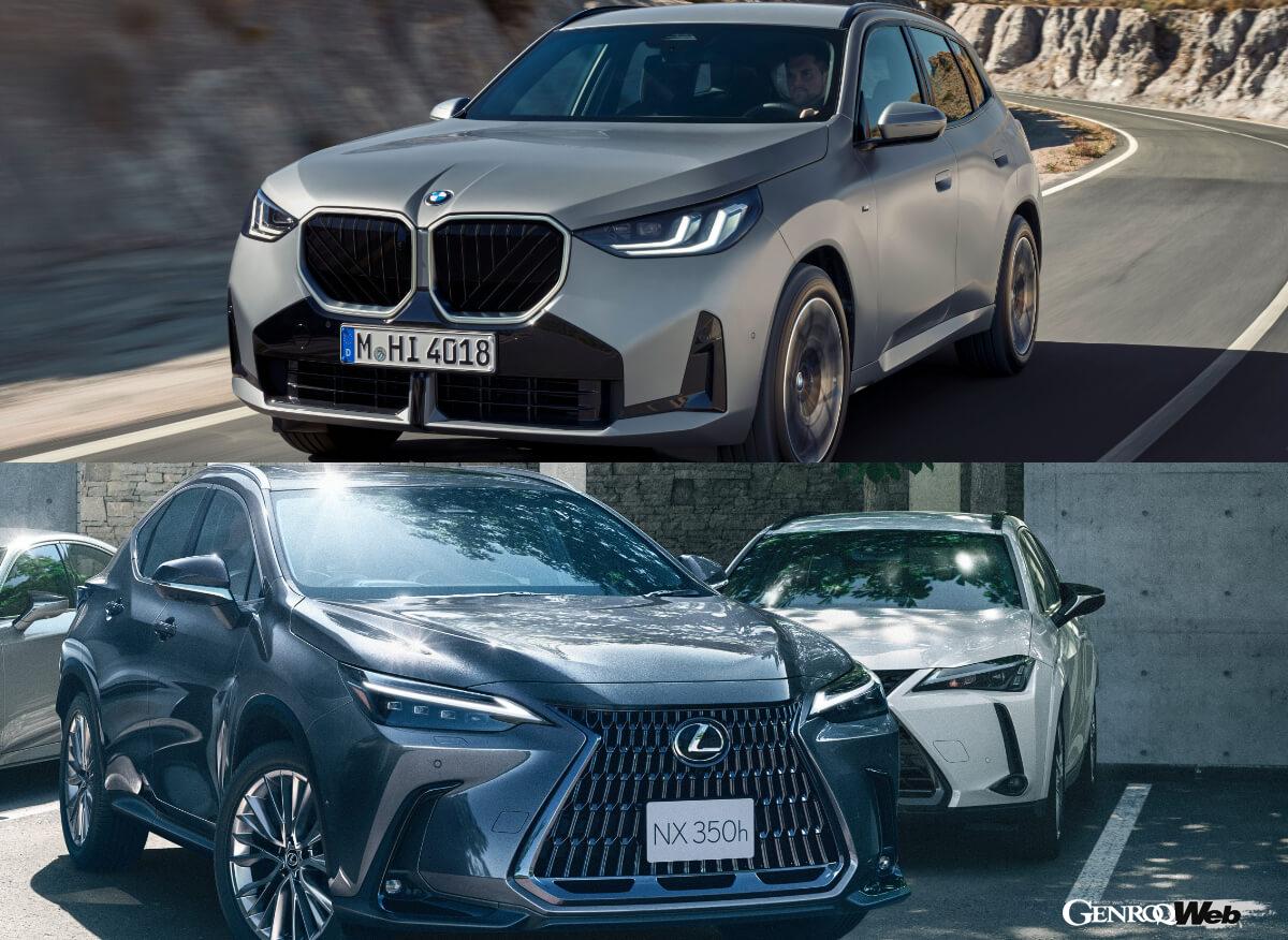 The evolution of the all-new BMW X3, which is now fully MHEV, is confirmed by comparing its specs with the Lexus NX full hybr