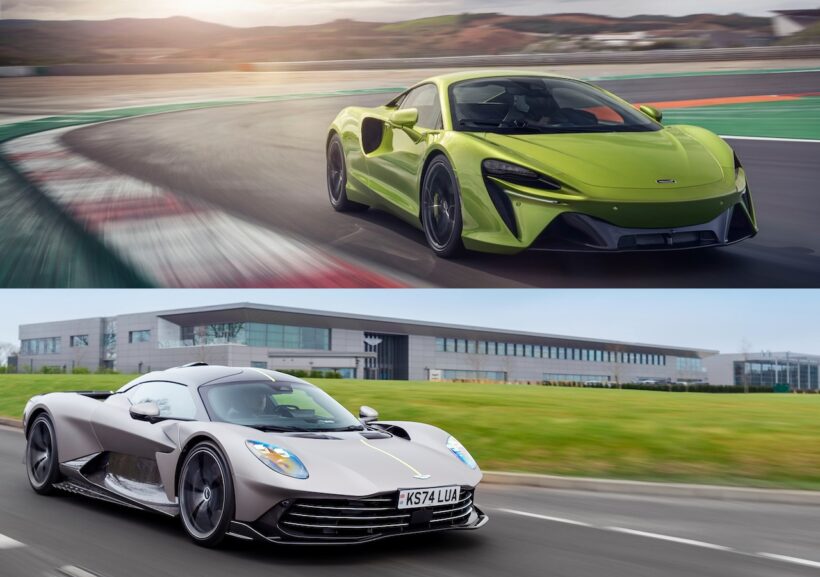 Comparing the British hybrid super sports car “McLaren Artura” and “Aston Martin Valhalla”