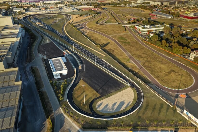The latest test track, “Ferrari E-Vortex,” is completed in Fiorano, “reducing impact on surrounding roads&#