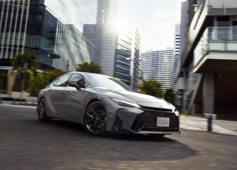The Lexus IS300h has been updated with a new front mask and a large cockpit display.